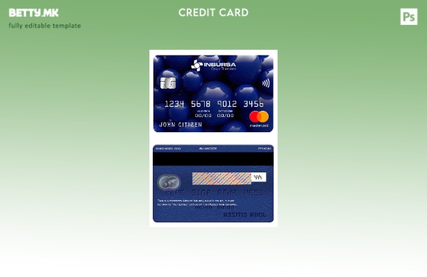 Модерен стил на шаблон за мастер картички на банката Мексико Инбурса